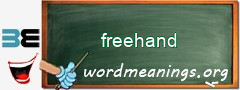 WordMeaning blackboard for freehand